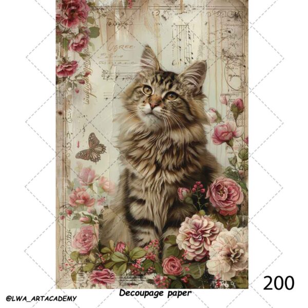 200 کاغذ دکوپاژ (Decoupage Paper) - تصویر 1