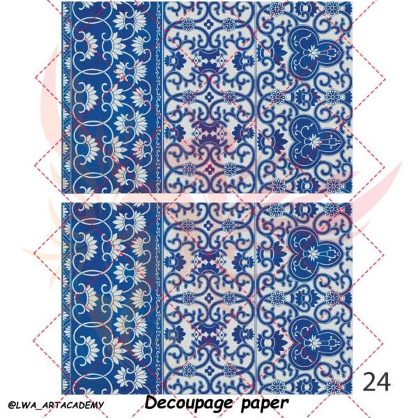 24 کاغذ دکوپاژ (Decoupage Paper) - تصویر 1
