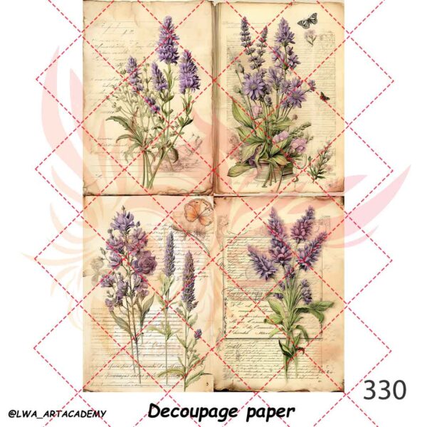 330 کاغذ دکوپاژ (Decoupage Paper) - تصویر 1