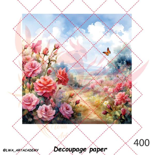 400 کاغذ دکوپاژ (Decoupage Paper) - تصویر 1