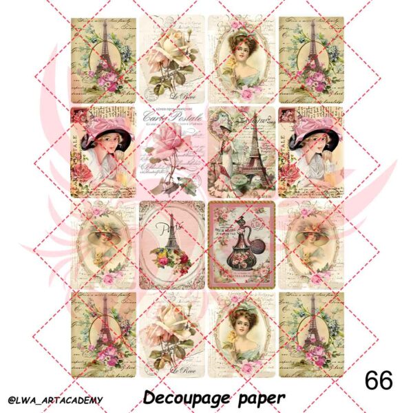 66 کاغذ دکوپاژ (Decoupage Paper) - تصویر 1