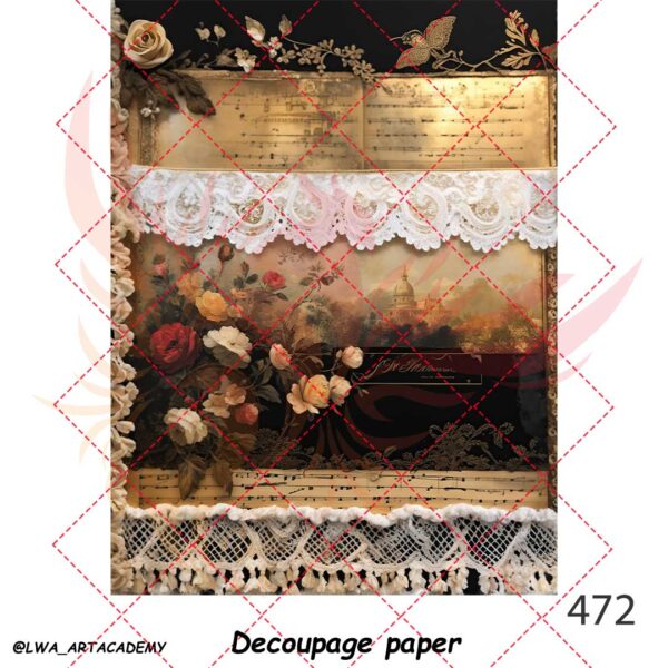 472 کاغذ دکوپاژ (Decoupage Paper) - تصویر 1