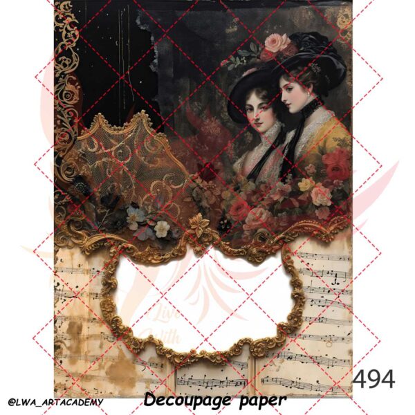 494 کاغذ دکوپاژ (Decoupage Paper) - تصویر 1