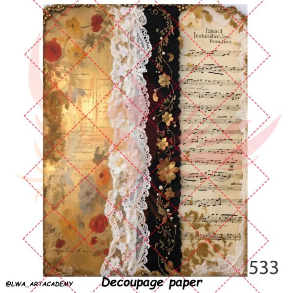 533 کاغذ دکوپاژ (Decoupage Paper) - تصویر 1