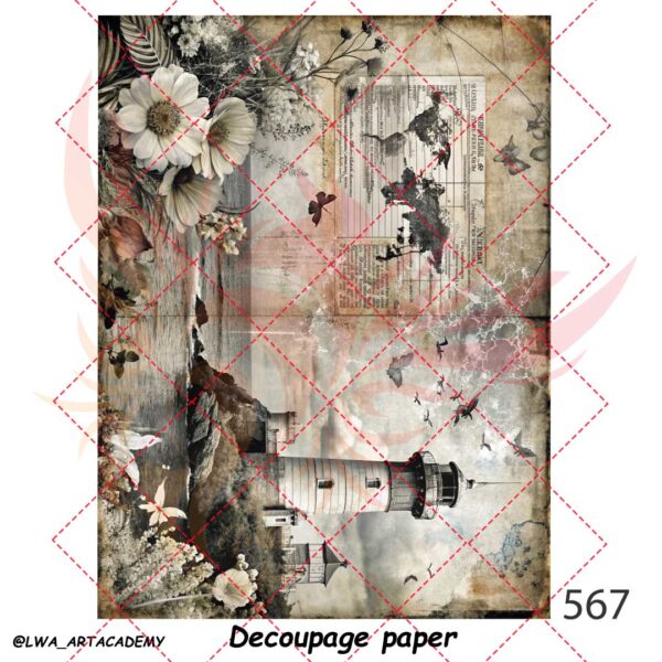 567 کاغذ دکوپاژ (Decoupage Paper) - تصویر 1