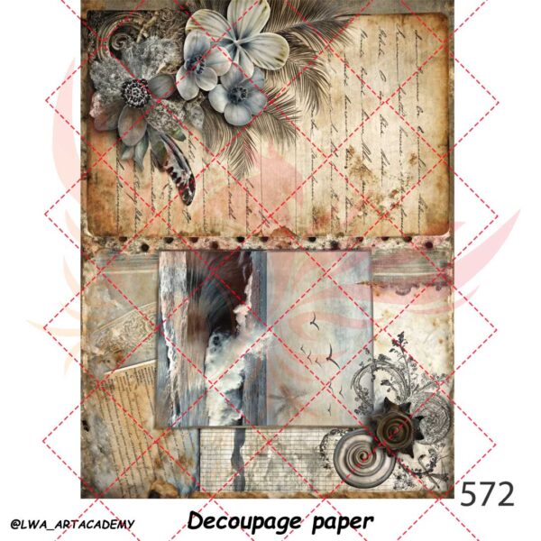572 کاغذ دکوپاژ (Decoupage Paper) - تصویر 1