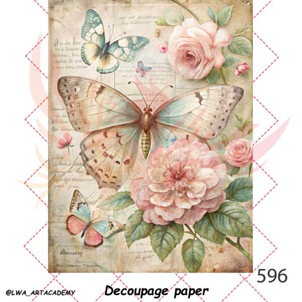 596 کاغذ دکوپاژ (Decoupage Paper) - تصویر 1