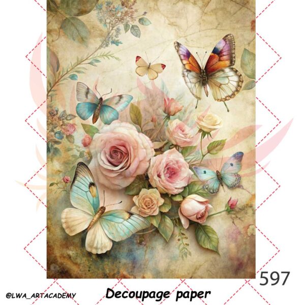 597 کاغذ دکوپاژ (Decoupage Paper) - تصویر 1