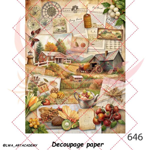 646 کاغذ دکوپاژ (Decoupage Paper) - تصویر 1