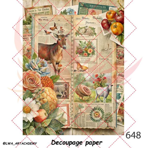 648 کاغذ دکوپاژ (Decoupage Paper) - تصویر 1