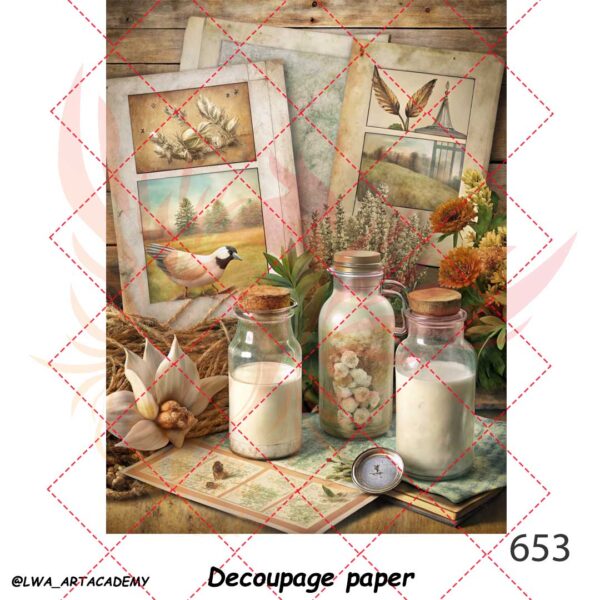 653 کاغذ دکوپاژ (Decoupage Paper) - تصویر 1