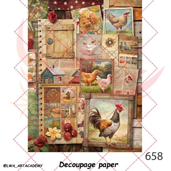 658 کاغذ دکوپاژ (Decoupage Paper) - تصویر 1