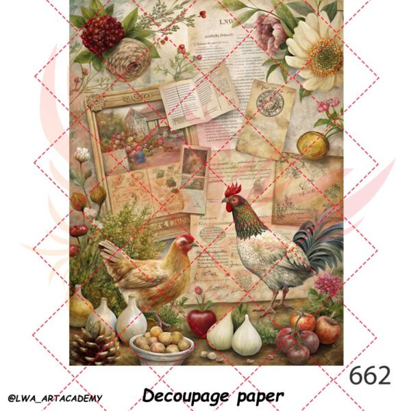 662 کاغذ دکوپاژ (Decoupage Paper) - تصویر 1