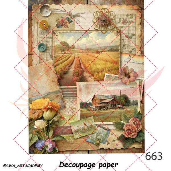 663 کاغذ دکوپاژ (Decoupage Paper) - تصویر 1