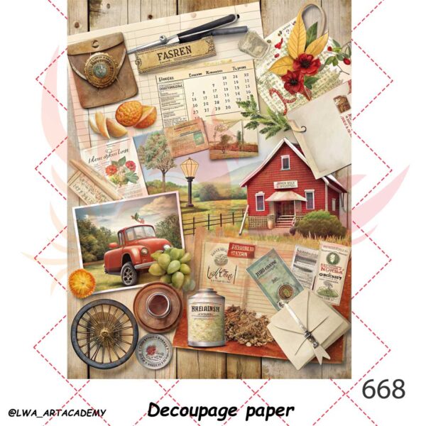 668 کاغذ دکوپاژ (Decoupage Paper) - تصویر 1