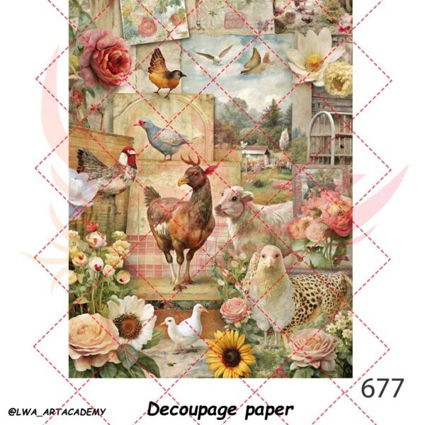کاغذ دکوپاژ (Decoupage Paper) - تصویر 1